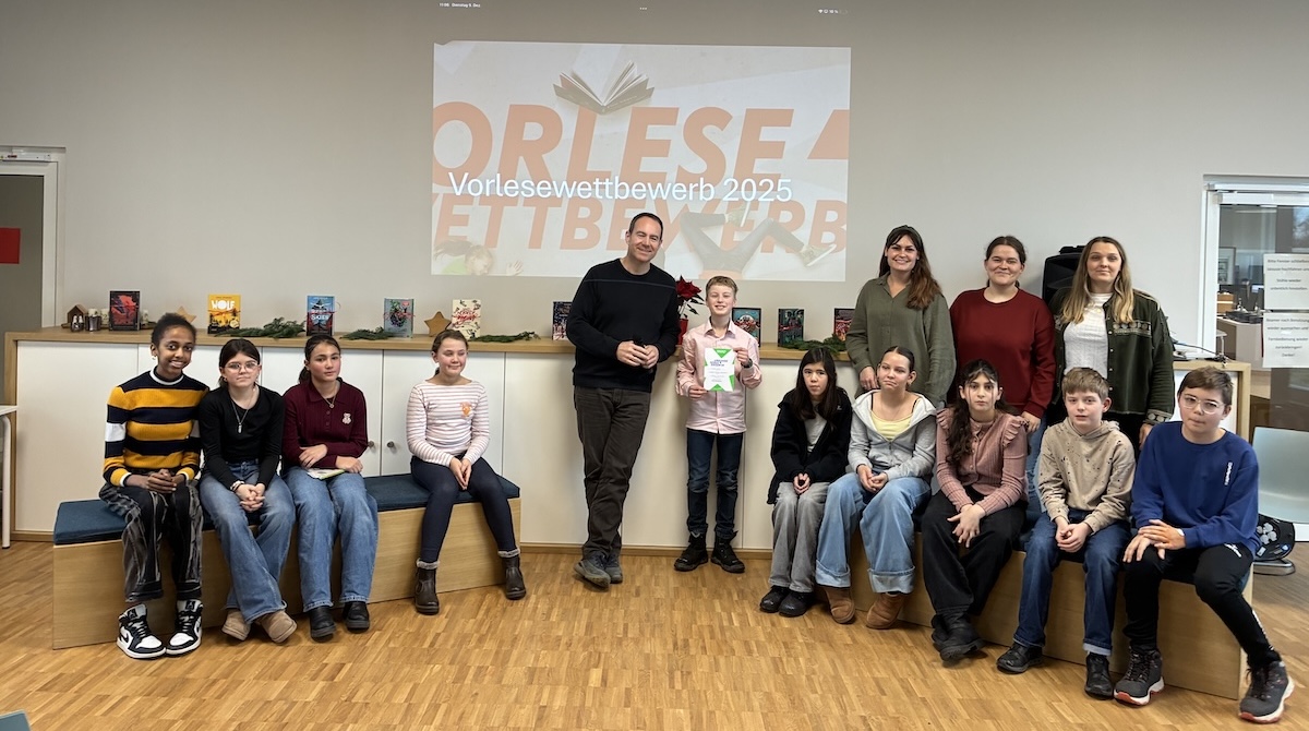 Tobias Krug ist Schulsieger des diesjährigen Vorlesewettbewerbs