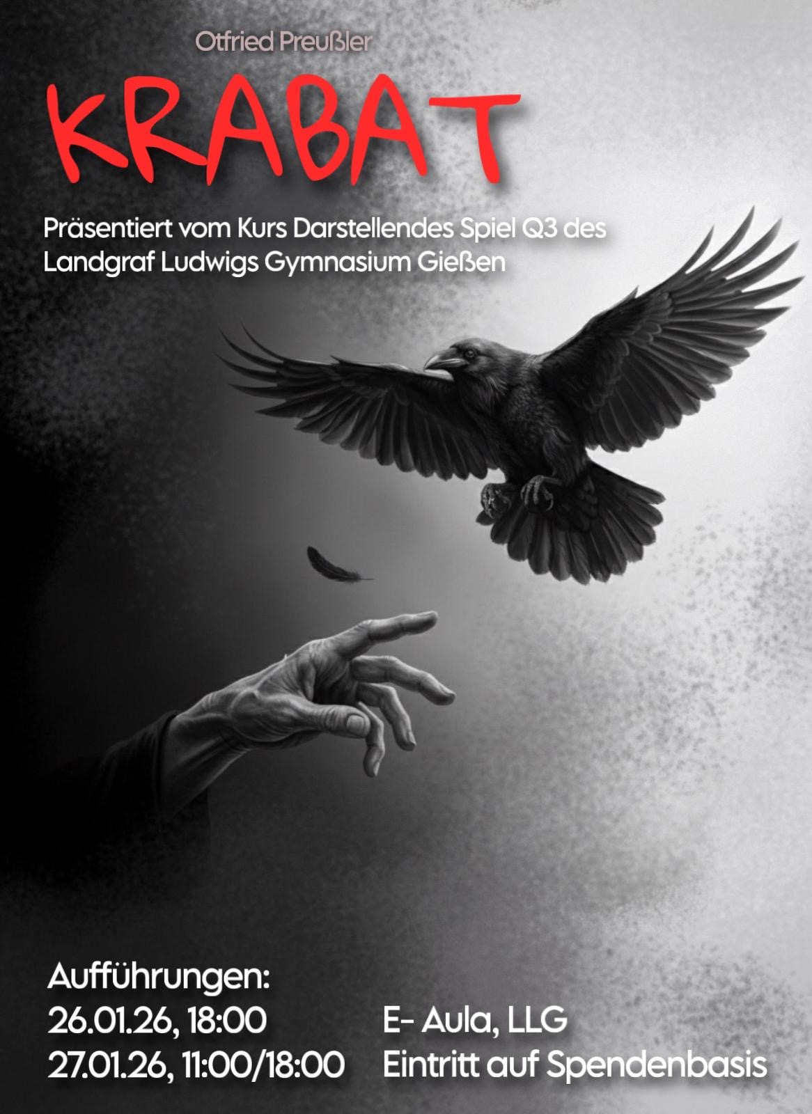 Der DS-Kurs der Jahrgangsstufe 13 präsentiert Krabat von Otfried Preußler